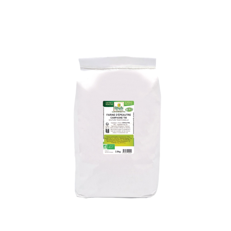 Farine d'épeautre campagne T80 en vrac bio