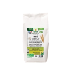 Farine de blé complete T150 meule de pierre, bio équitable en France