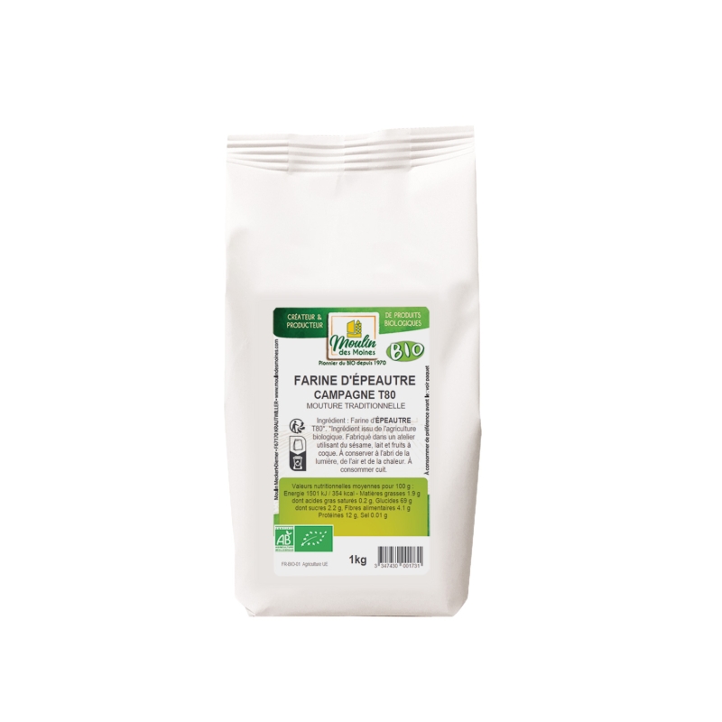 Farine d'épeautre campagne T80 bio