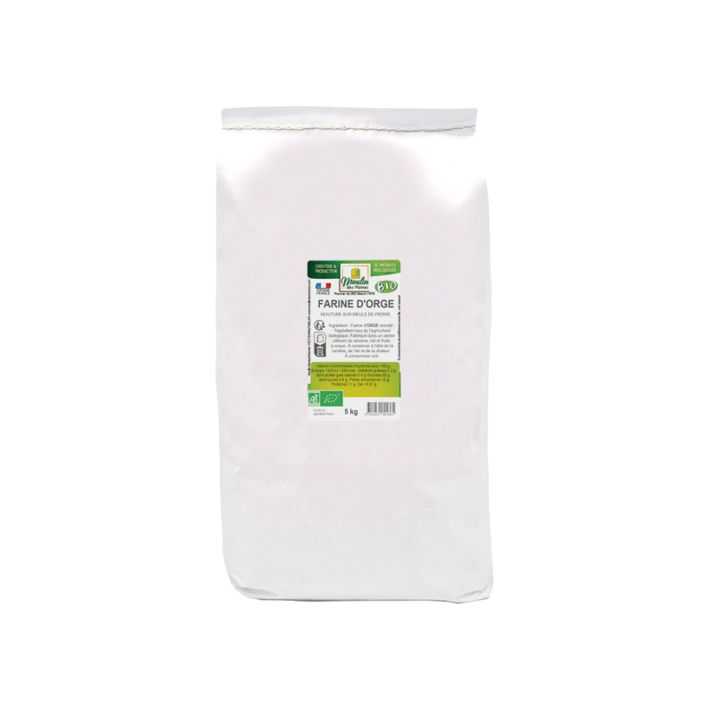 Farine d'orge meule de pierre en vrac bio