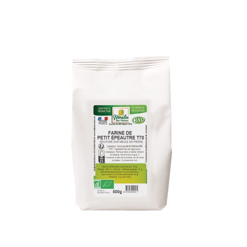 Farine de petit épeautre blanche T70 meule de pierre bio