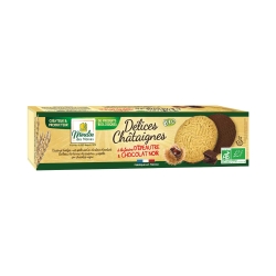 Délices aux châtaignes nappées de chocolat bio