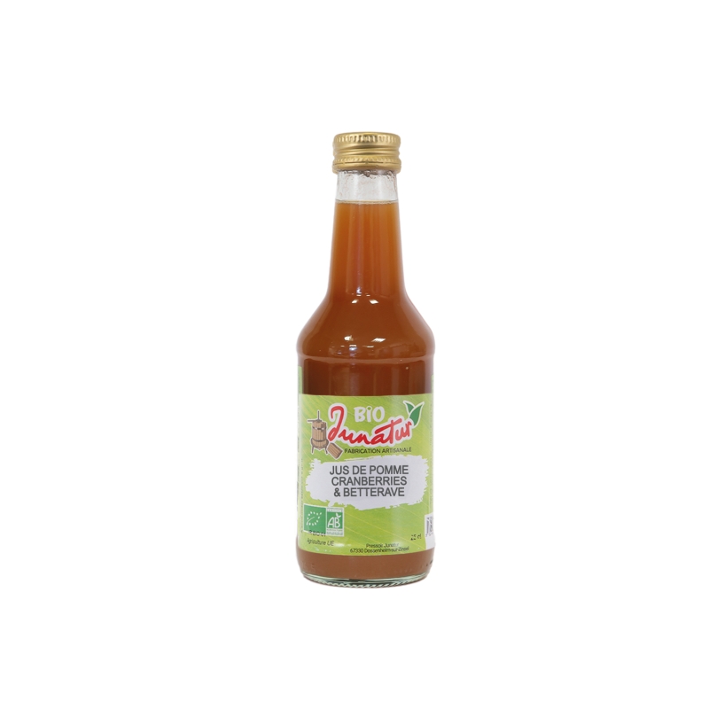 Jus de pomme, cranberries et betterave bio