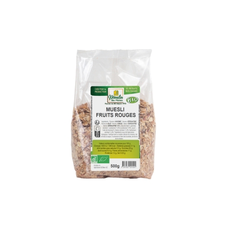 Muesli aux fruits rouges bio