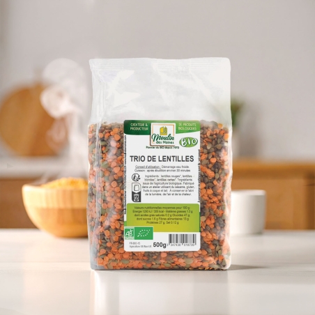 Trio de lentilles bio