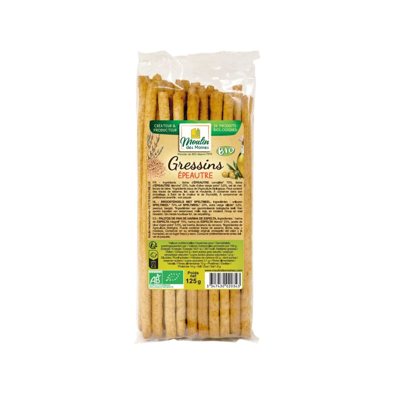 Gressins d'épeautre bio