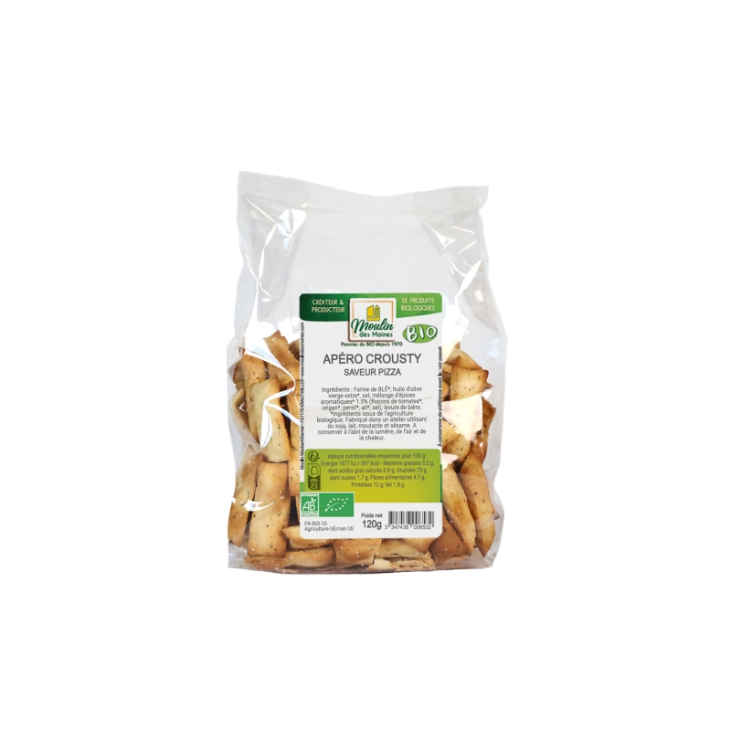 Apéro Crousty, saveur pizza bio 