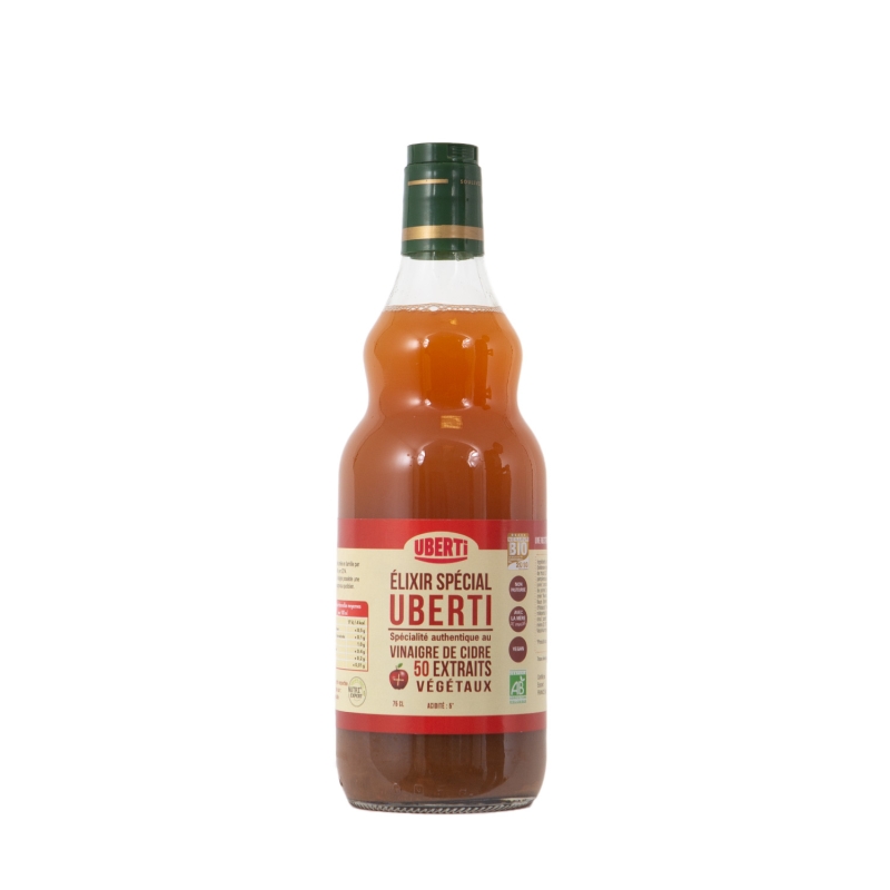 Elixir de vinaigre de cidre aux 50 extraits de végétaux Uberti bio