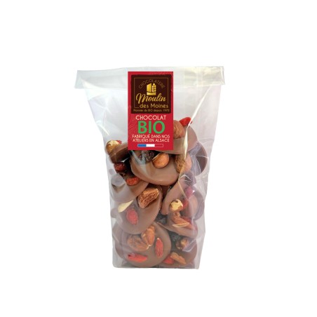 Mendiant chocolat au lait bio