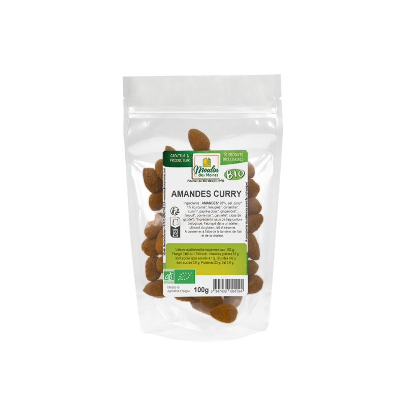 Amandes au curry bio