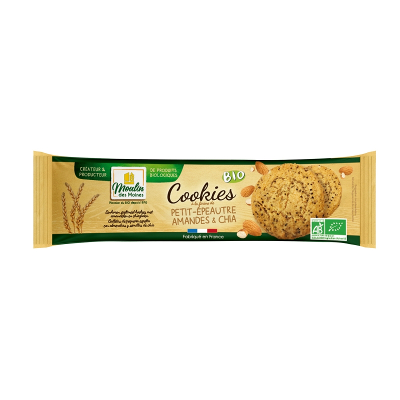 Cookies de petit épeautre amandes chia bio