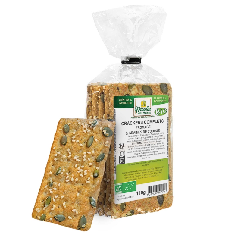 Crackers fromage et graines de courges