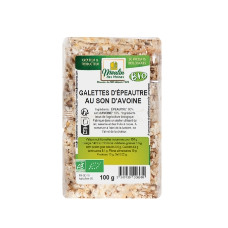 Galettes d'épeautre au son...