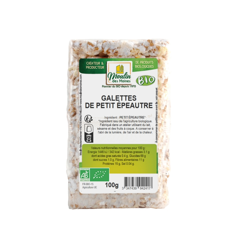 Galettes de petit épeautre bio