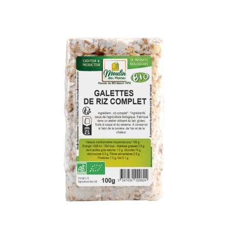 Galettes de riz complet bio