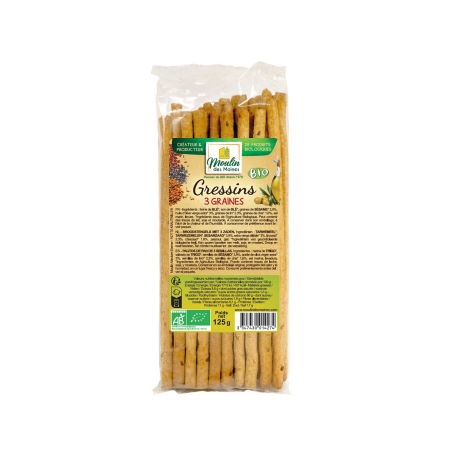 Gressins aux 3 graines bio