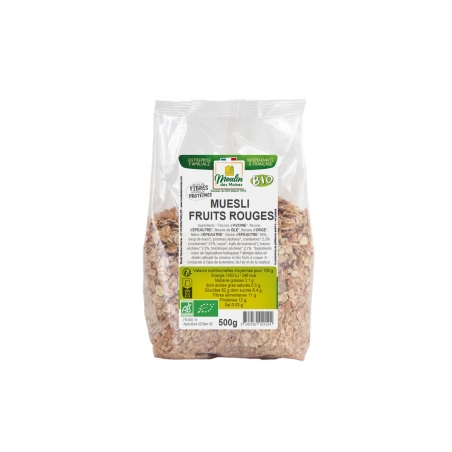 Muesli aux fruits rouges bio