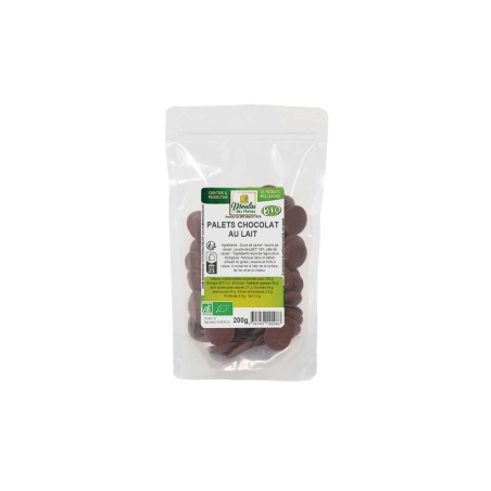 Palets de chocolat au lait bio
