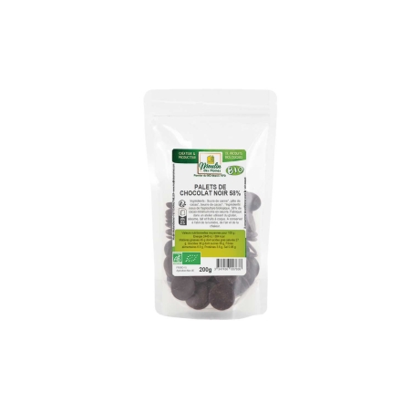 Palets de chocolat noir 58%...