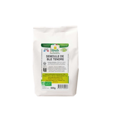 Semoule de blé tendre bio