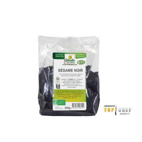 Graines de sésame noir bio