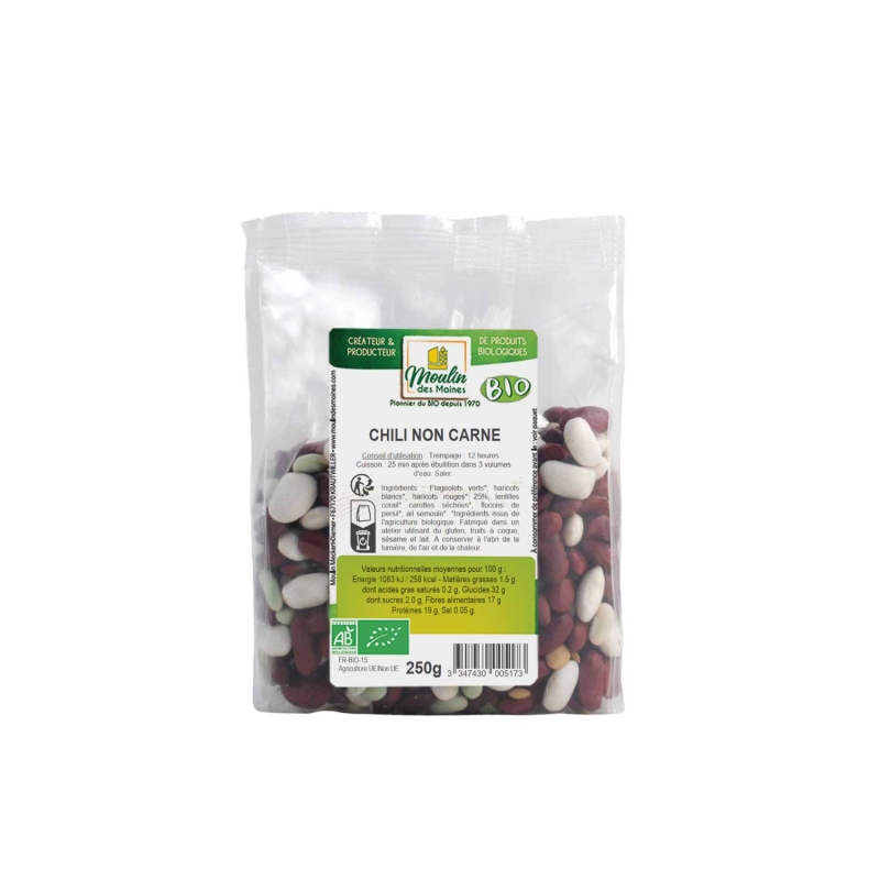 Chili non carne aux légumes bio