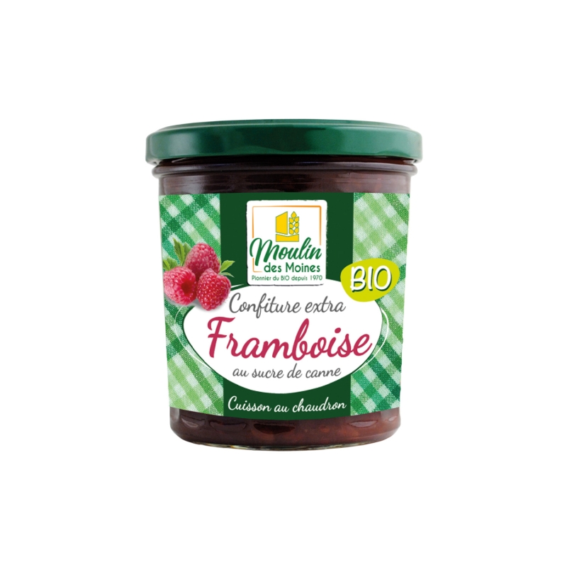 Confiture de framboise au sucre de canne bio