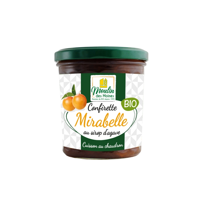 Confirette de mirabelle au sirop d'agave bio