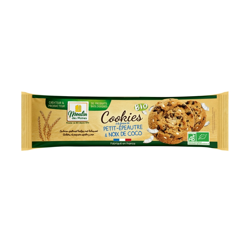 Cookies de petit épeautre coco et chocolat bio