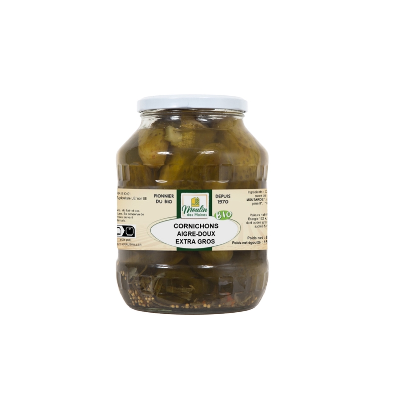 Cornichons très gros aigre doux bio