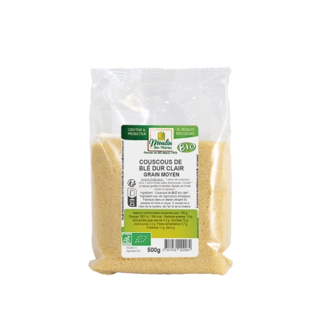 Couscous de blé dur clair bio