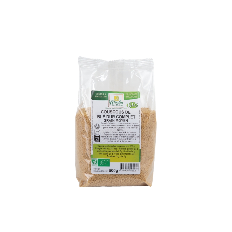 Couscous de blé dur complet bio