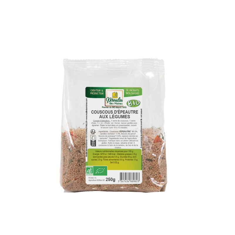 Couscous d'épeautre aux légumes bio