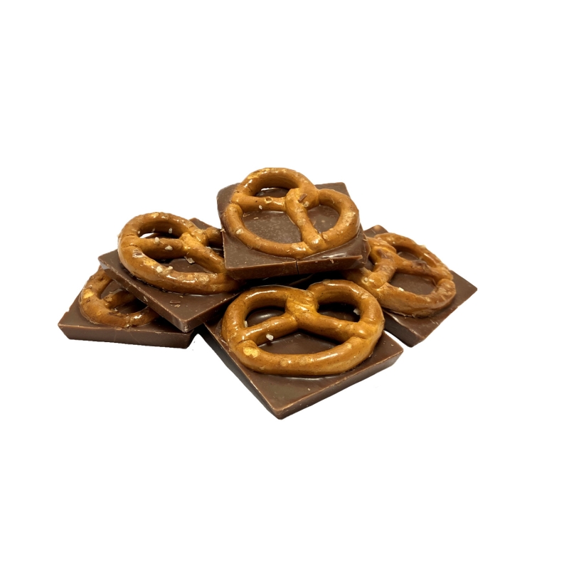 Carrés gourmands & bretzels chocolat au lait bio
