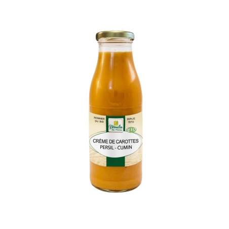 Crème de carottes, persil...