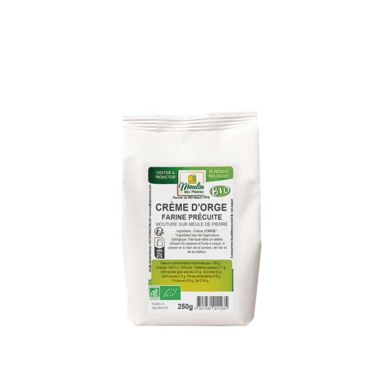 Crème d'orge précuite meule de pierre bio
