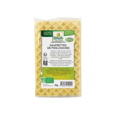 Gaufrettes de pois chiches bio