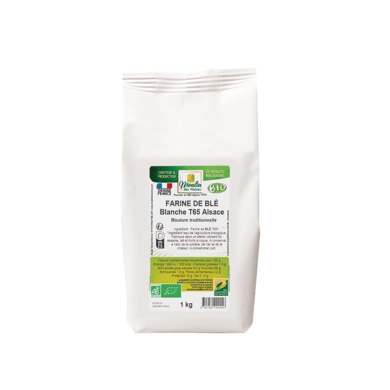 Farine de blé blanche T65 Alsace bio