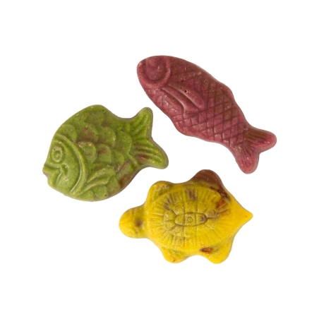 Fritures colorées, chocolat...