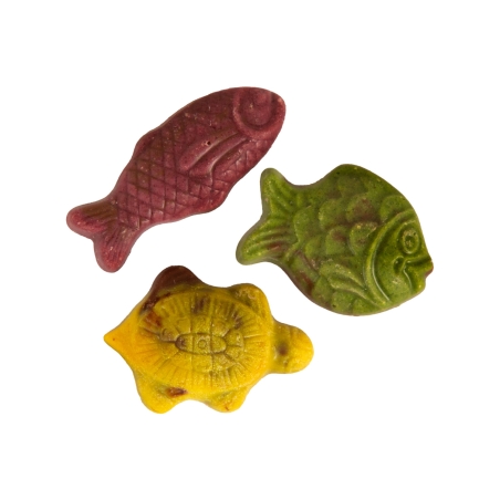 Fritures colorées, chocolat...