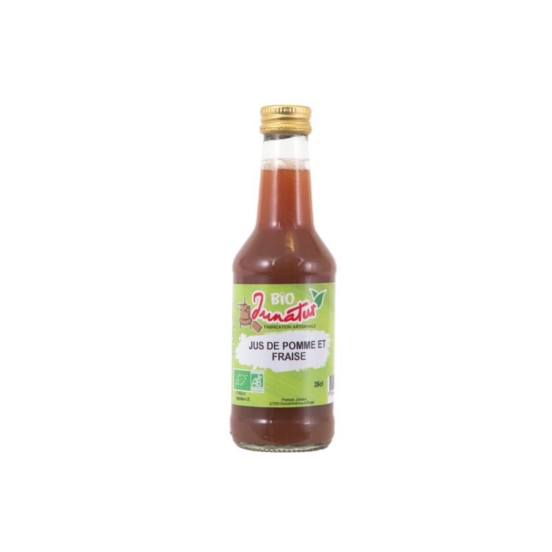 Jus de pomme et fraise bio