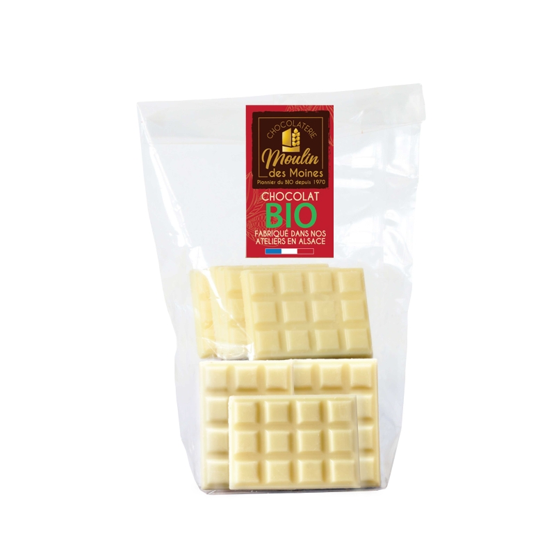 Mini tablettes chocolat blanc bio 