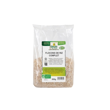 Flocons de riz complet bio
