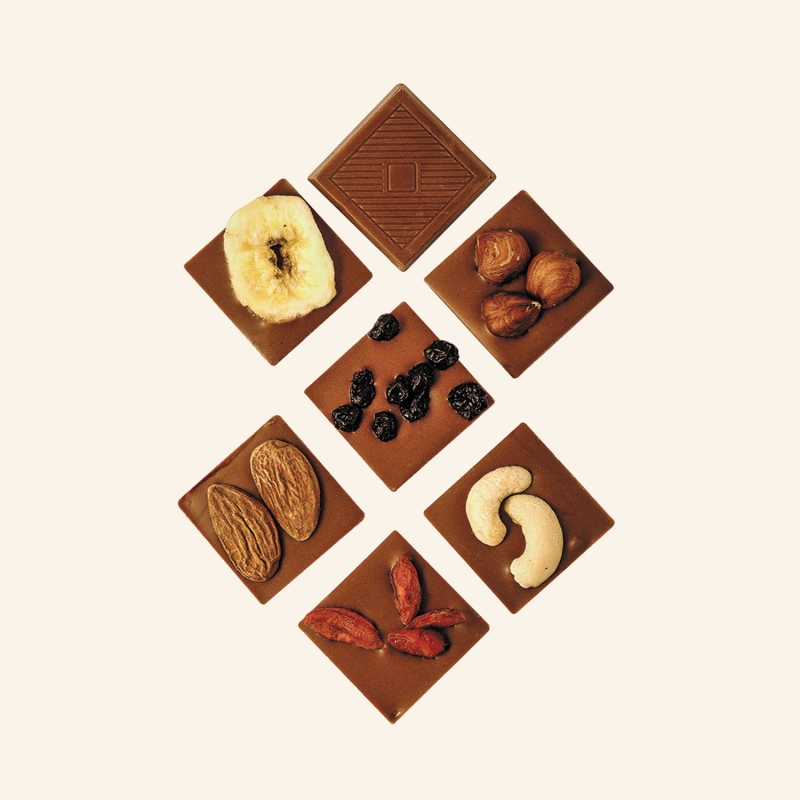 Carrés gourmands chocolat au lait bio