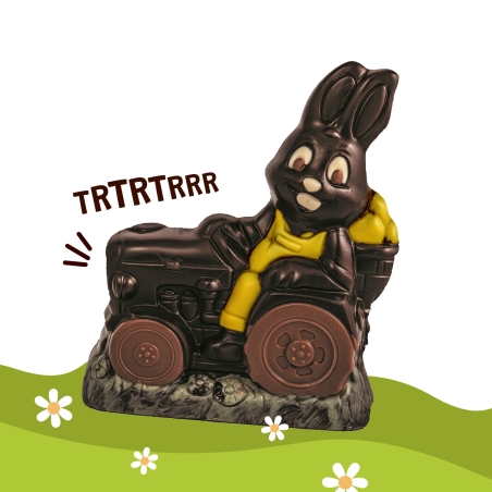 Lapin tracteur chocolat...