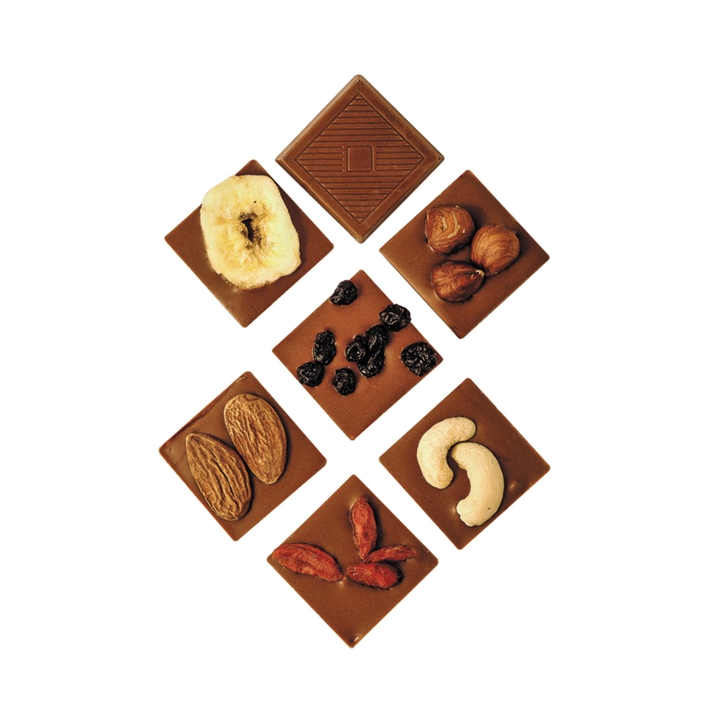 Carrés gourmands chocolat au lait bio