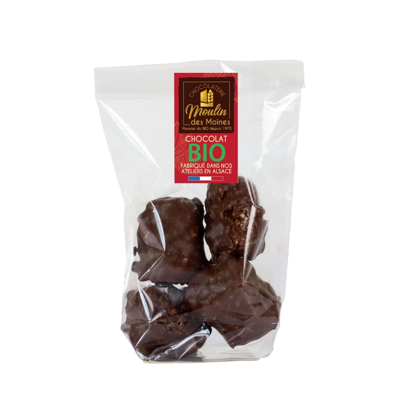 Mini boule mousse chocolat au lait, noir bio