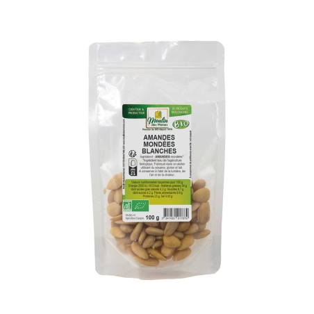 Amandes mondées blanches bio