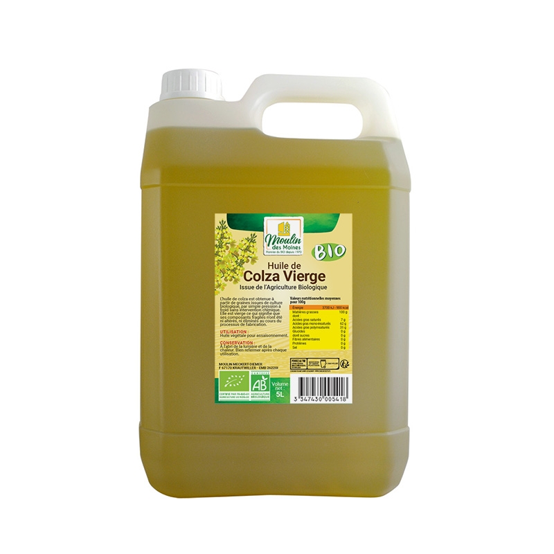 Huile de colza vierge extra en vrac bio