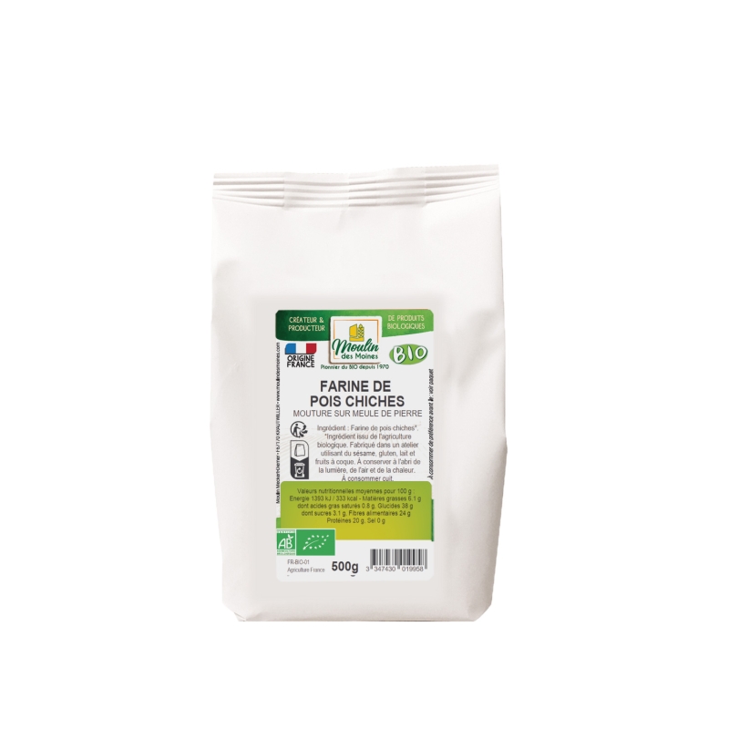 Farine de pois chiches meule de pierre bio